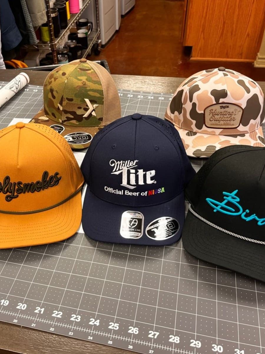 Custom embroidered and patched caps