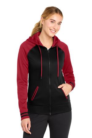 Sport-Tek Women's Sport-Wick Varsity Fleece Full-Zip Hooded Jacket