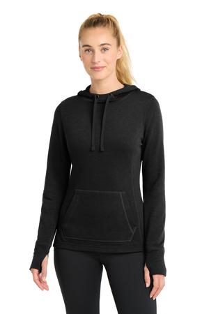 Sport-Tek Women's PosiCharge Tri-Blend Wicking Fleece Hooded Pullover
