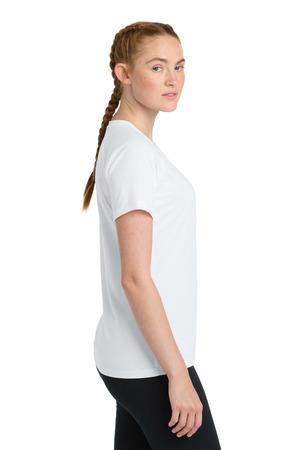 Sport-Tek Women's PosiCharge Tri-Blend Wicking Scoop Neck Raglan Tee