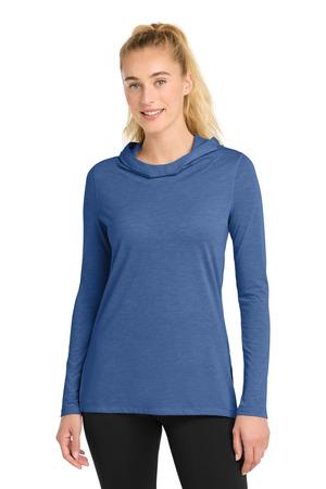 Sport-Tek Women's PosiCharge Tri-Blend Wicking Long Sleeve Hoodie
