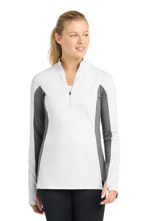 Sport-Tek Women's Sport-Wick Stretch Contrast 1/4-Zip Pullover