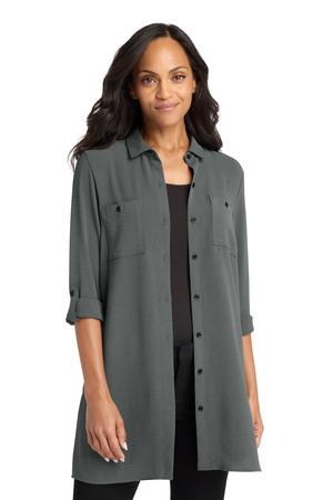 Port Authority Women's Textured Crepe Long Tunic