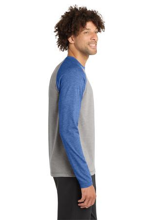 Sport-Tek PosiCharge Long Sleeve Tri-Blend Wicking Raglan Tee