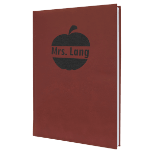 7" x 9 3/4" Rose Laserable Leatherette Journal with Lined Notepad
