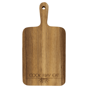 13 1/2" x 7" Acacia Paddle Shaped Cutting Board
