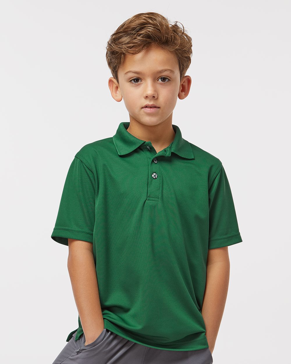 Youth Saratoga Performance Mini Mesh Polo