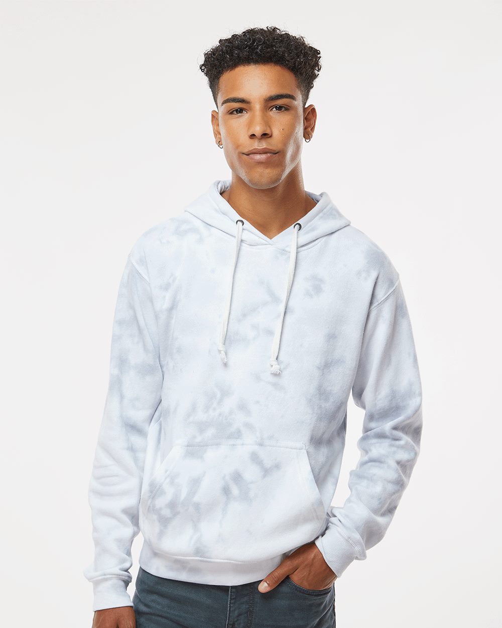 Men's Tie-Dyed Fleece Hooded Sweatshirt
