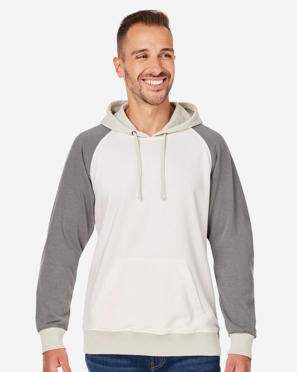 Unisex Vintage Tricolor Hooded Sweatshirt
