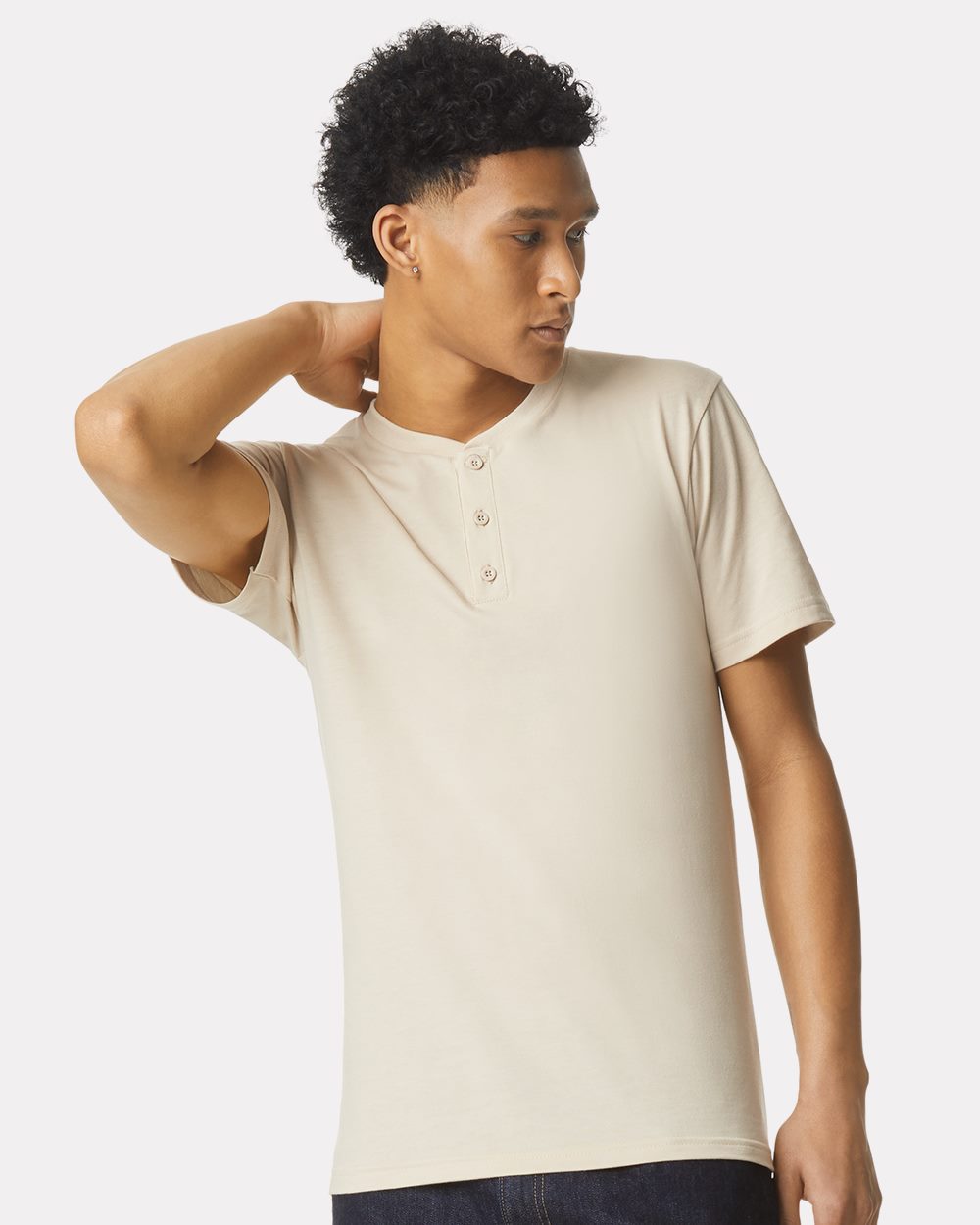 Unisex CVC Henley Tee
