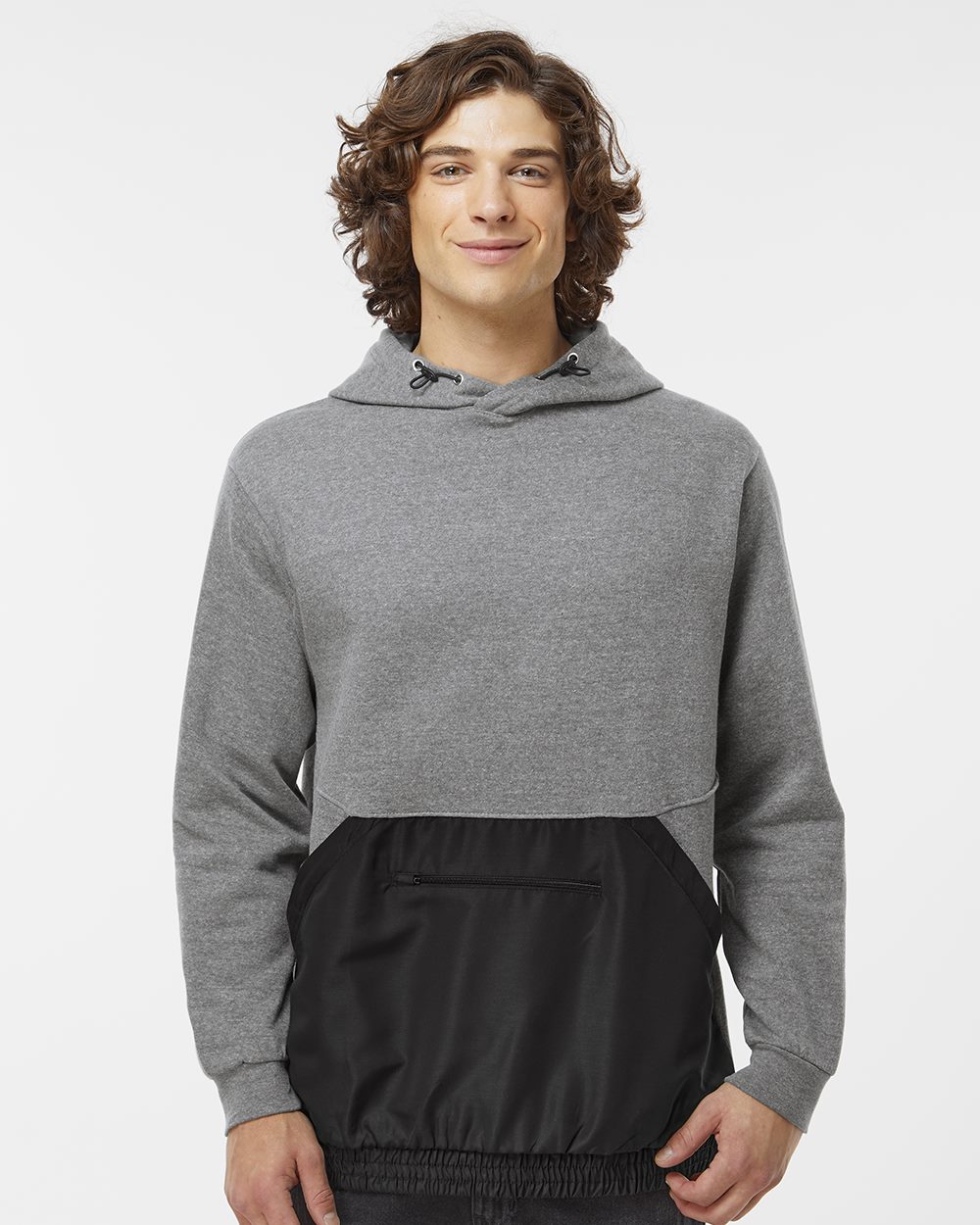 Unisex Mixed Media Hooded Sweatshirt