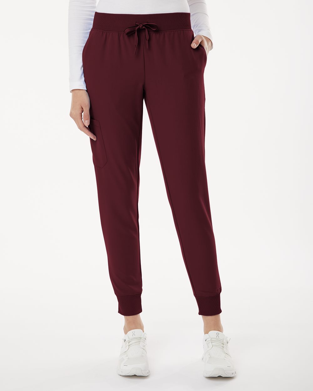 Women's Petite Sizes Silex Knit-Waist Scrub Joggers