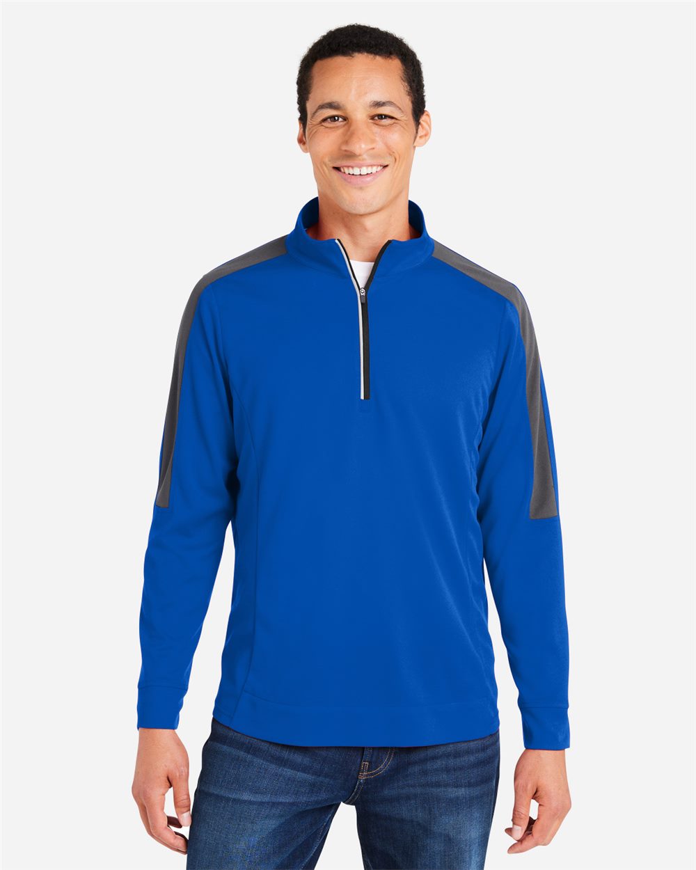 Men's Market Snag Protect Mesh Colorblock Quarter-Zip Pullover