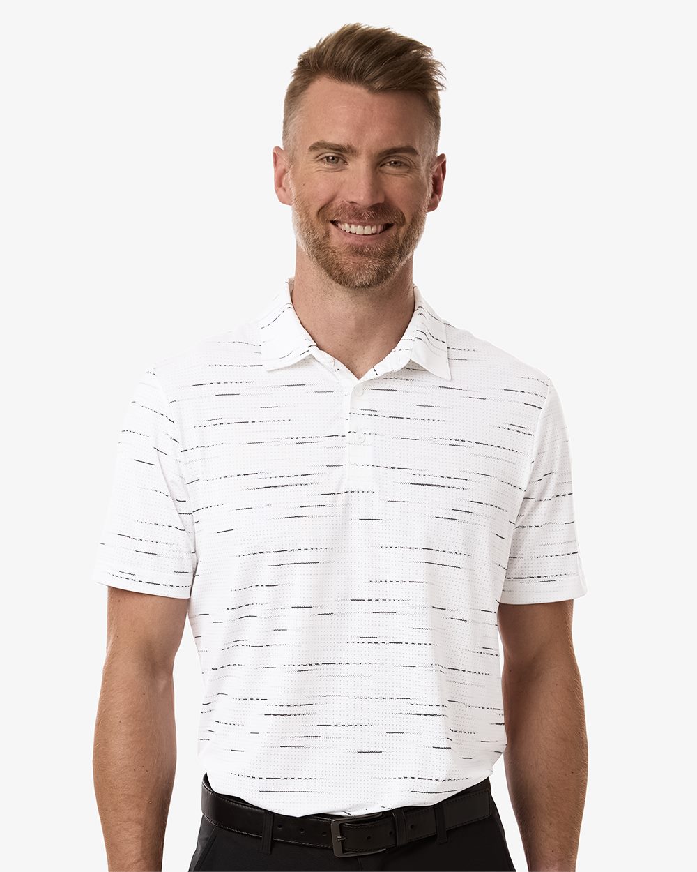 Men's Ultimate365 Mesh Glimmer Print Polo