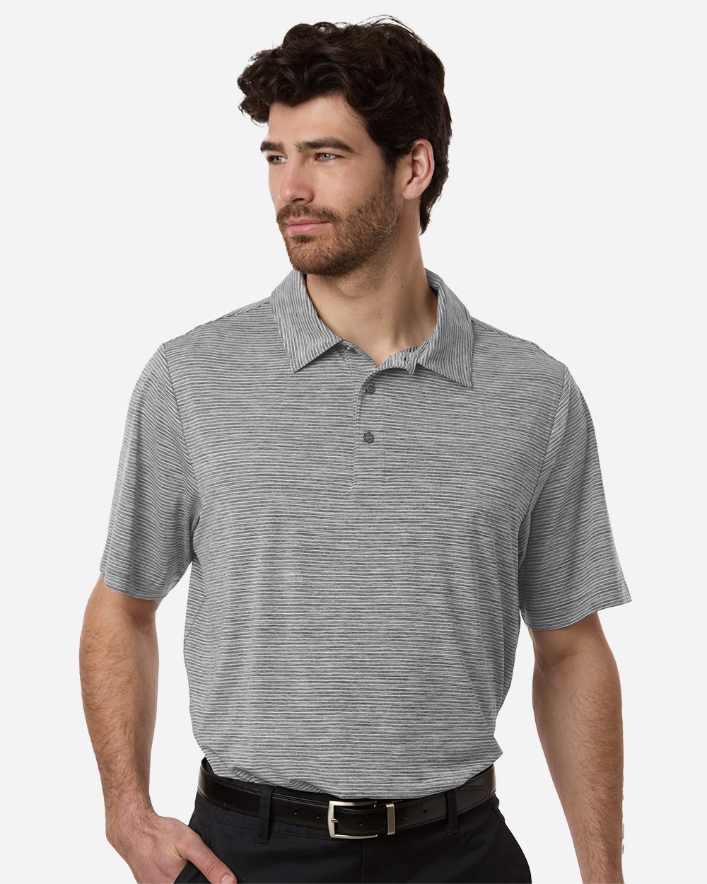 Men's Relay Heathered Stripe Polo
