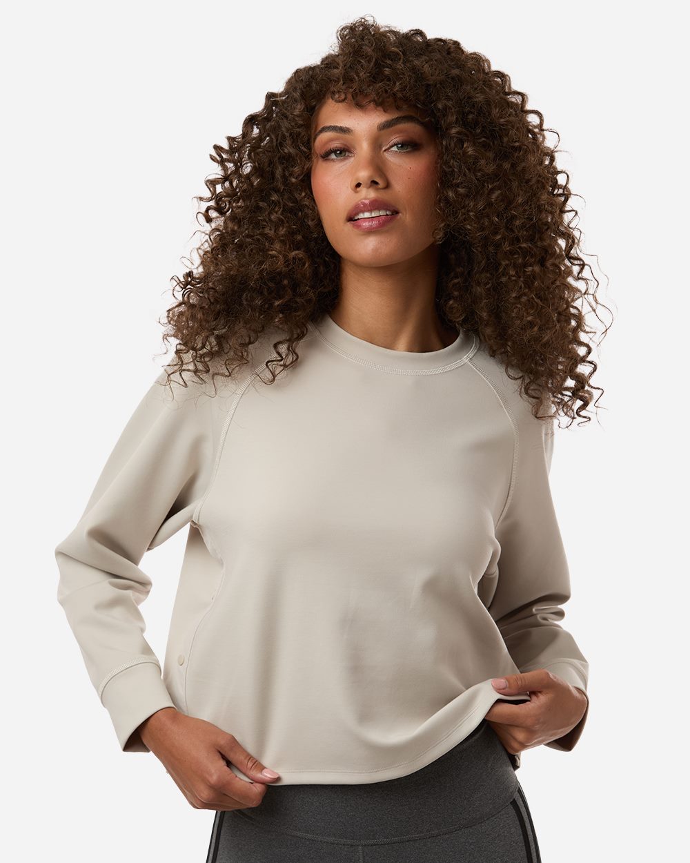 Women's Beyond Side-Snap Crewneck Sweatshirt