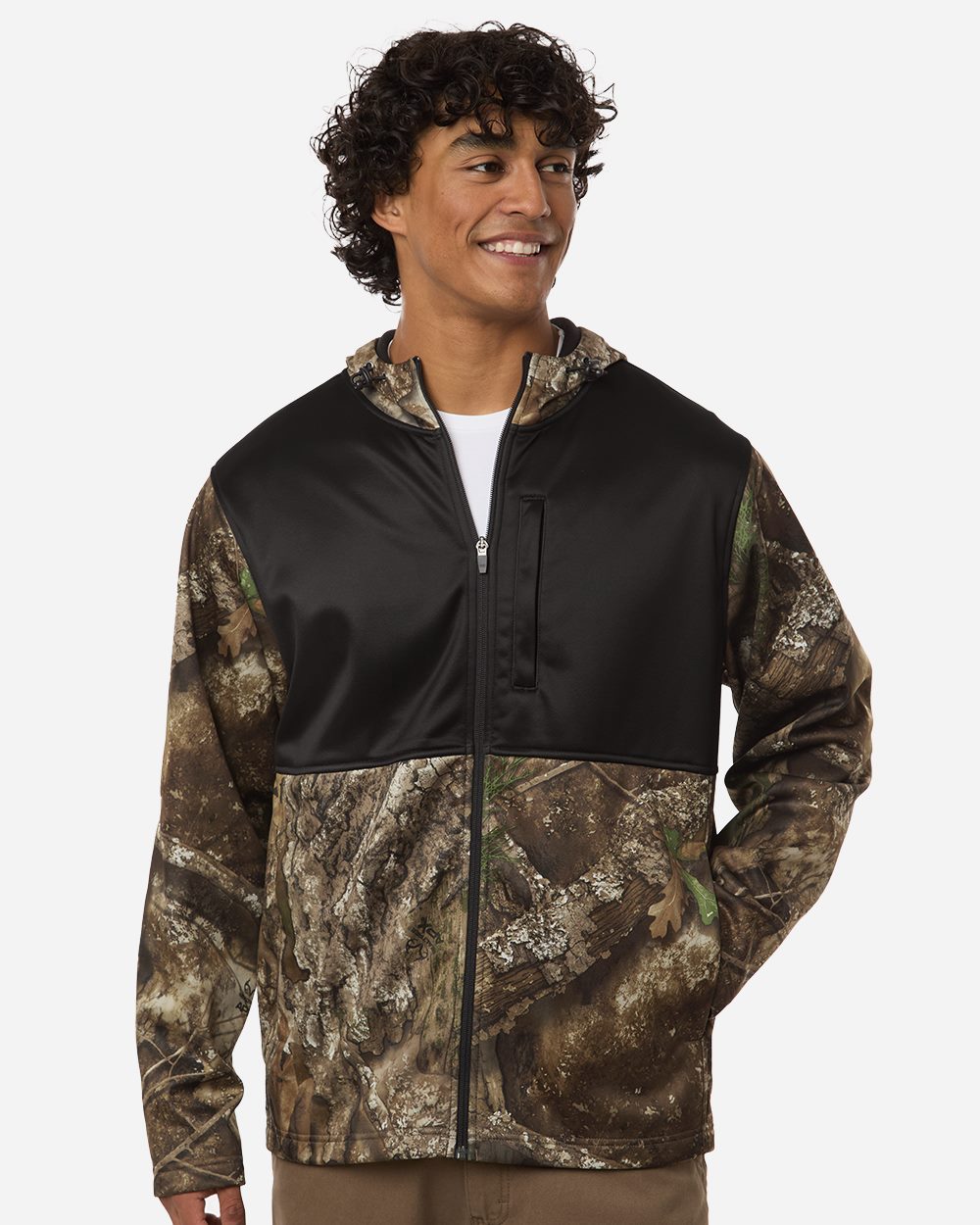 Unisex Realtree® Performance Colorblocked Full-Zip Hooded Sweatshirt