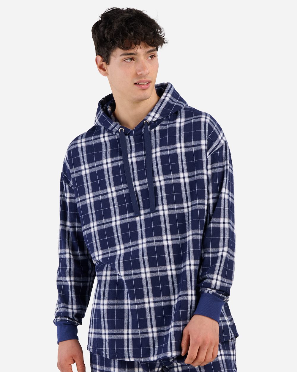 Unisex Flannel Hooded Pullover