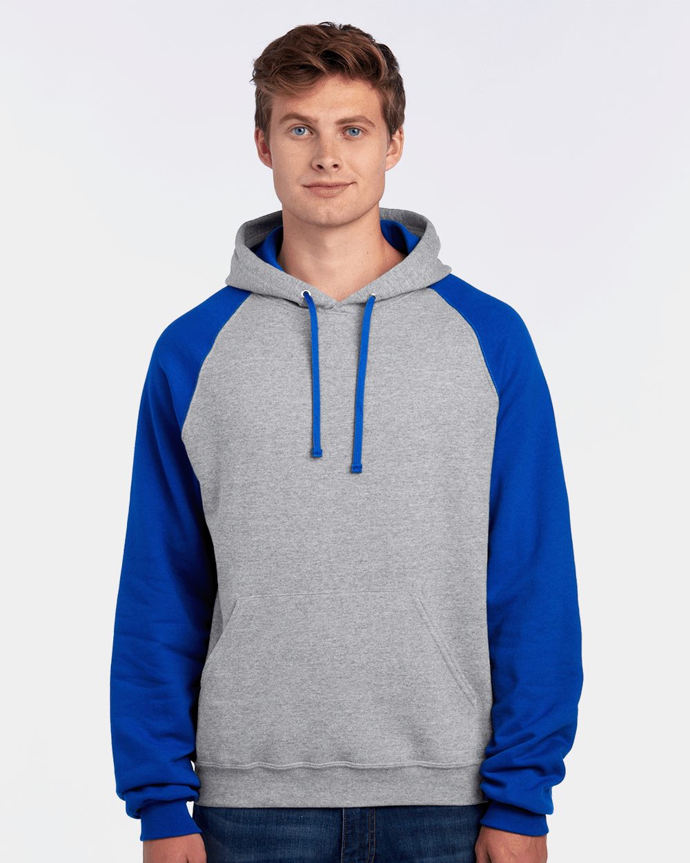 Unisex Nublend® Colorblocked Raglan Hooded Sweatshirt