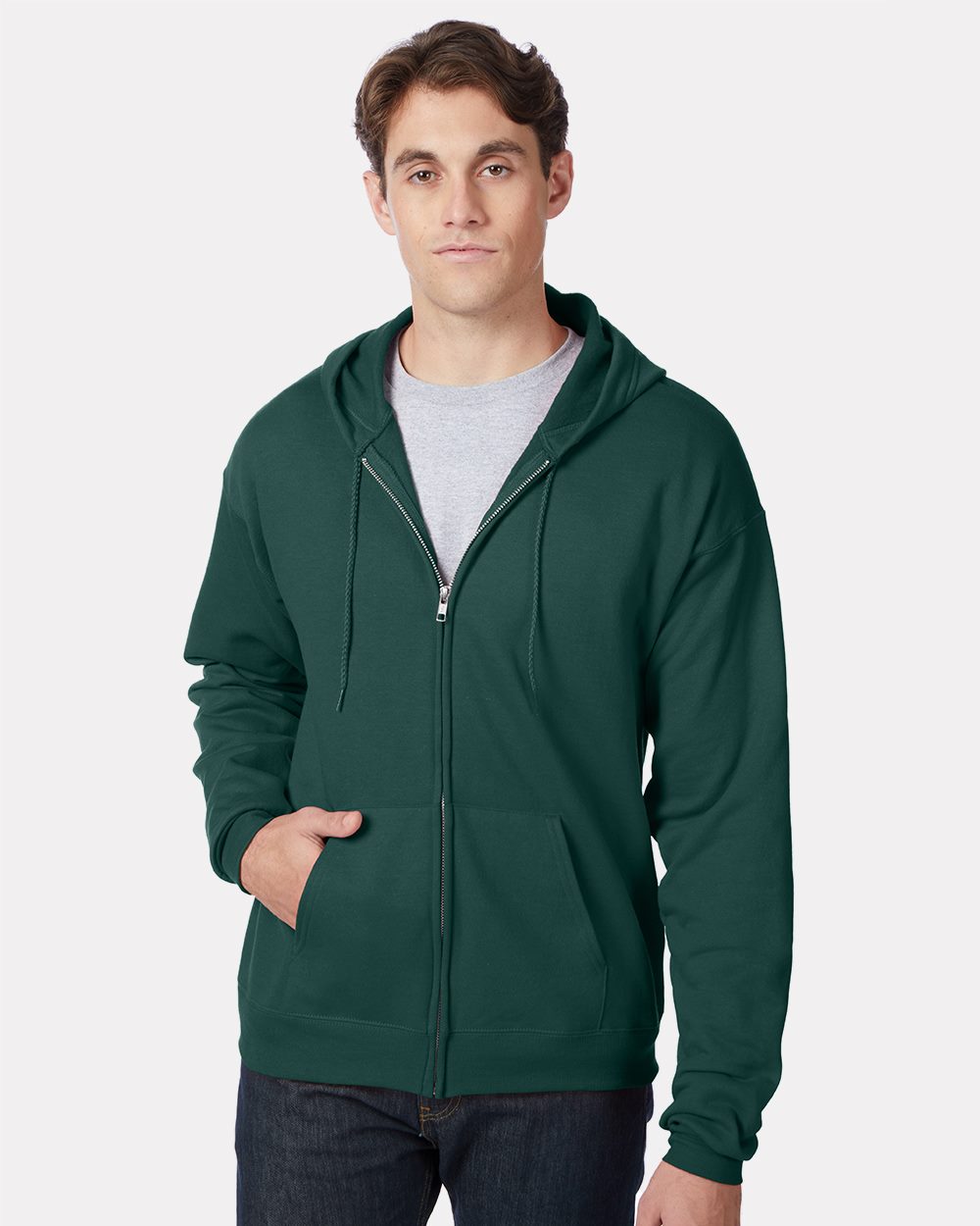 Unisex EcoSmart® Full-Zip Hooded Sweatshirt