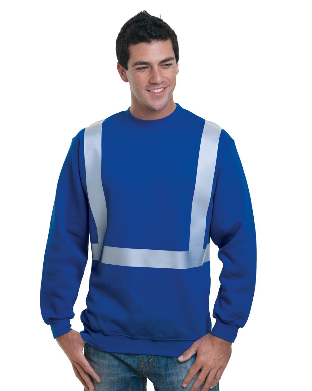 Men's USA-Made Hi-Visibility Crewneck Sweatshirt