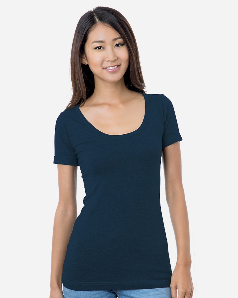 Junior's USA-Made Scoop Neck T-Shirt