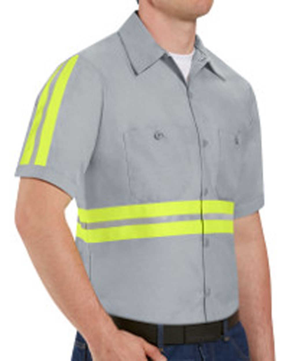 Men's Tall Enhanced Visibility Industrial Work Shirt