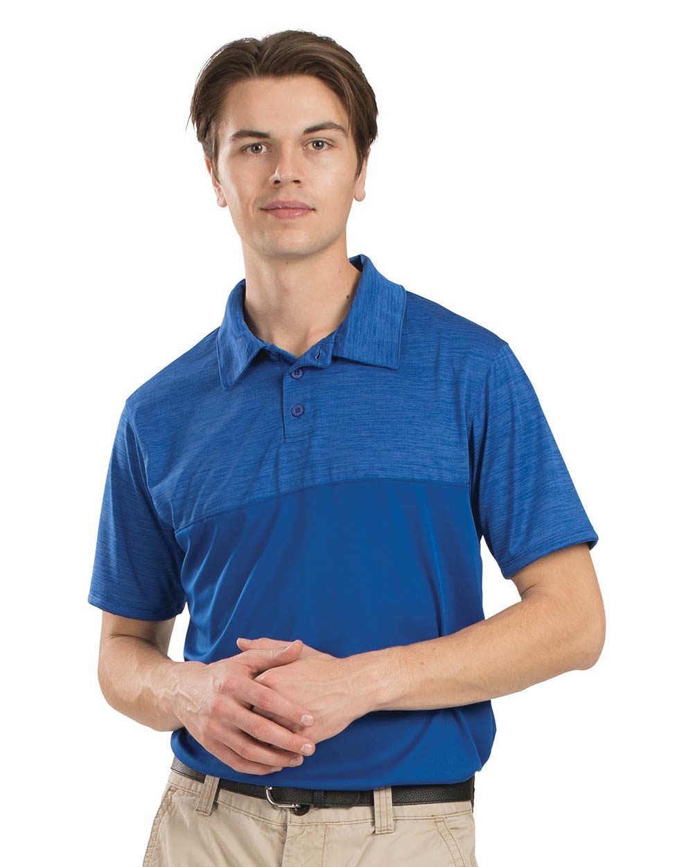Unisex Shadow Tonal Heather Polo
